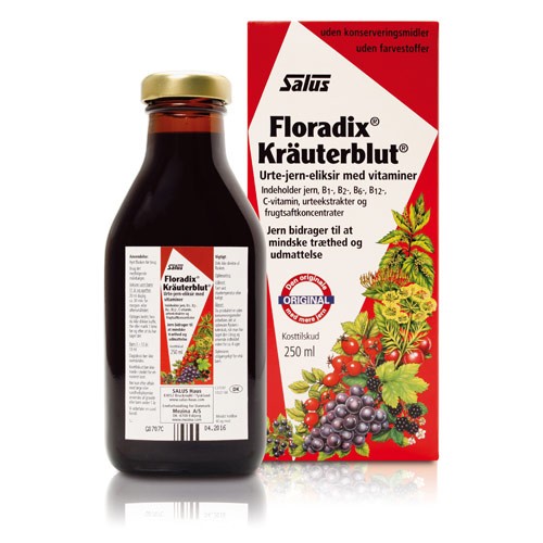 Floradix Urte Jern Mikstur 250 Ml - Sundhedstilbud
