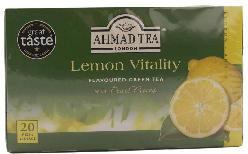 Ahmad Tea Lemon Vitality Grøn Te - 20 Tebreve