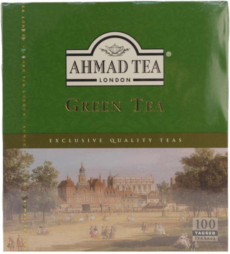 Ahmad Tea Grøn Te - 100 Teposer til Afslapning