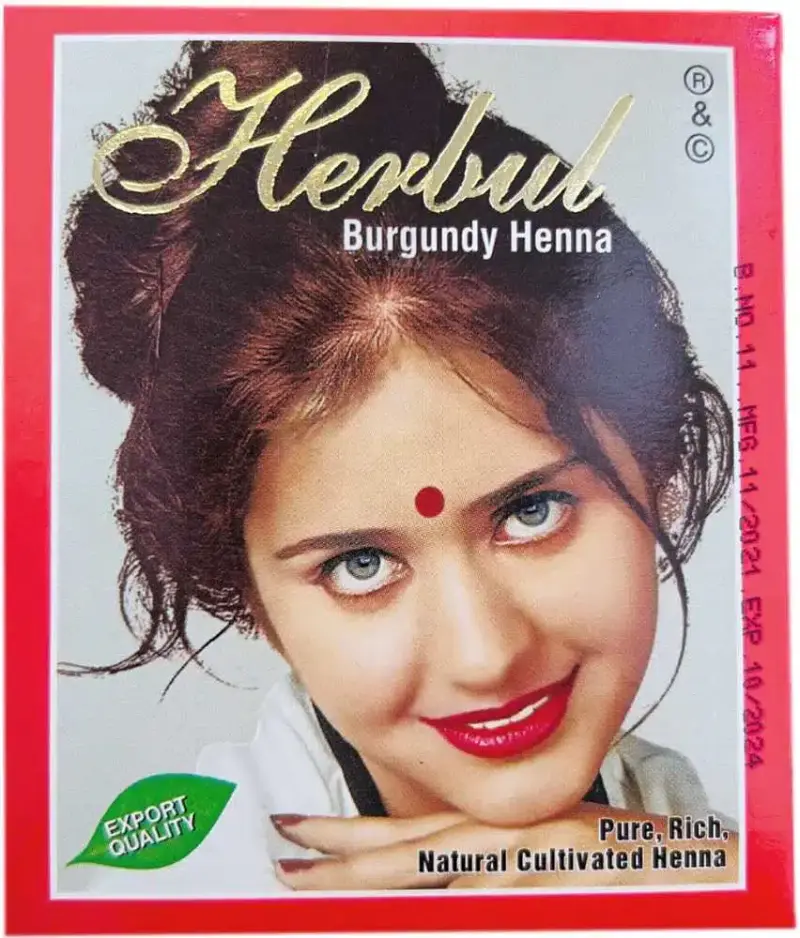 Herbul Henna Burgundy - Naturlig Hårfarve Uden Ammoniak