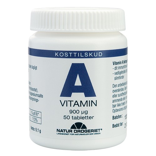 A Vitamin 3000 I.E. - 50 Tabletter fra Natur Drogeriet