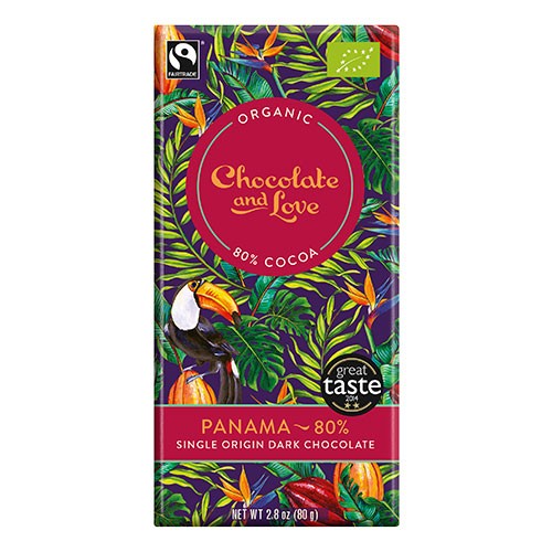 Økologisk Chokolade Panama 80% - 80 Gram fra Chocolate And Love