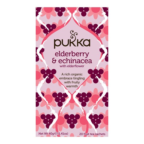 Økologisk Elderberry & Echinacea Te - 20 Breve fra Pukka