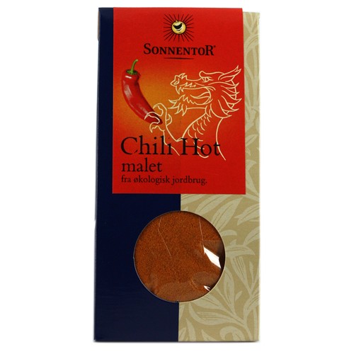 Chili Hot Malet Økologisk Ekstra Stæk - 40 Gram