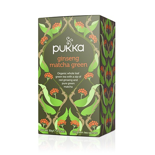 Økologisk Ginseng Matcha Grøn Te - 20 Breve fra Pukka