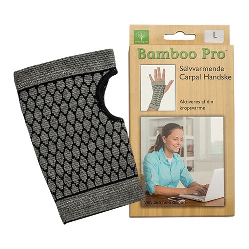 Selvvarmende Carpal Handske i Str. L fra Bamboo Pro