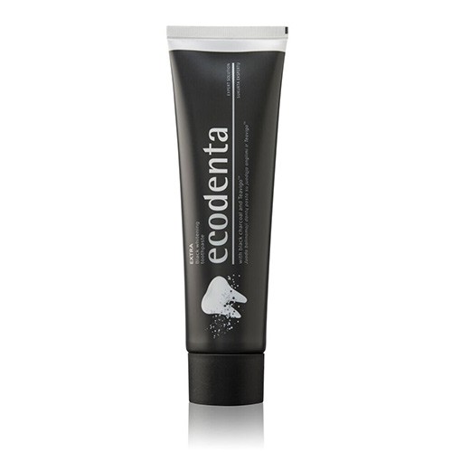 Tandpasta med Sort Kul Uden Flour - 100 ml fra Ecodenta