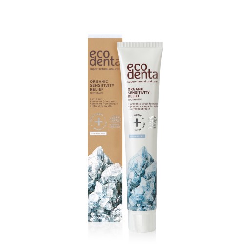 Ecodenta Tandpasta Med Salt - Sensitiv Uden Fluor 75 Ml