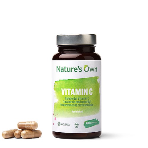 Vitamin C 60 Kapsler fra Natures Own - Økologisk Tilbud