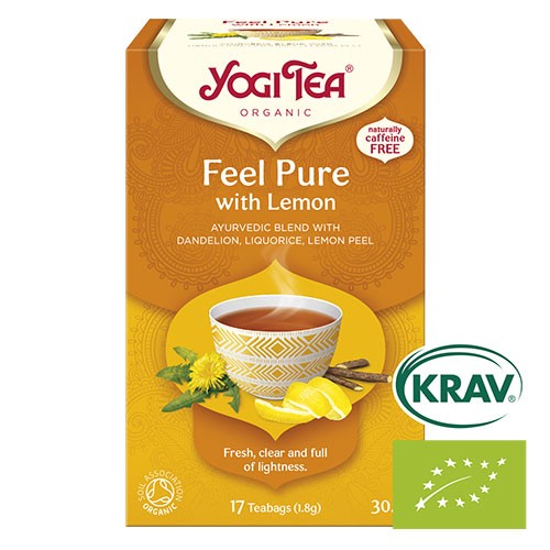 Yogi Økologisk Te Feel Pure med Citron - 17 Breve