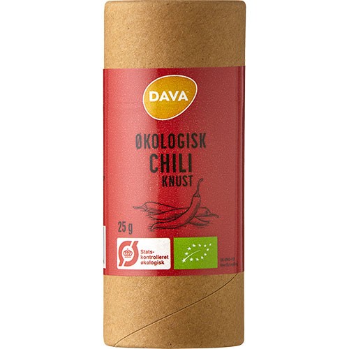 Økologisk knust chili - 25 gram fra Dava