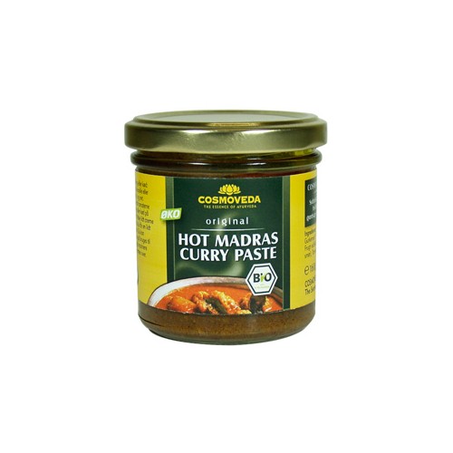 Hot Madras Curry Paste økologisk  160 Gr     fra Cosmoveda