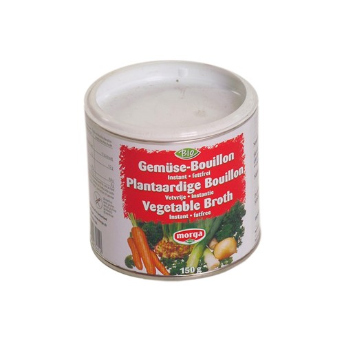 Bouillon Pulver, Fedtfri, Gl.fri økologisk   150 Gr fra Morga