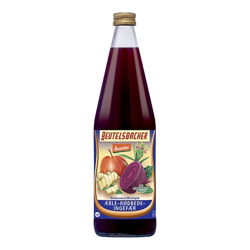 æble Rødbede Ingefær Saft økologisk   750 Ml     Demeter fra Beutelsbacher