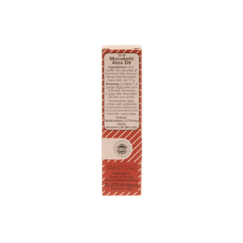 Mucokehl D6 Atox Dråber   10 Ml     Kehlbeck fra Sanum