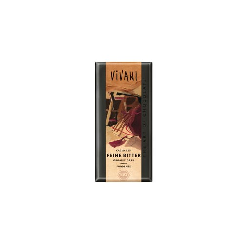 Chokolade Bitter 71 % økologisk  100 Gram fra Vivani
