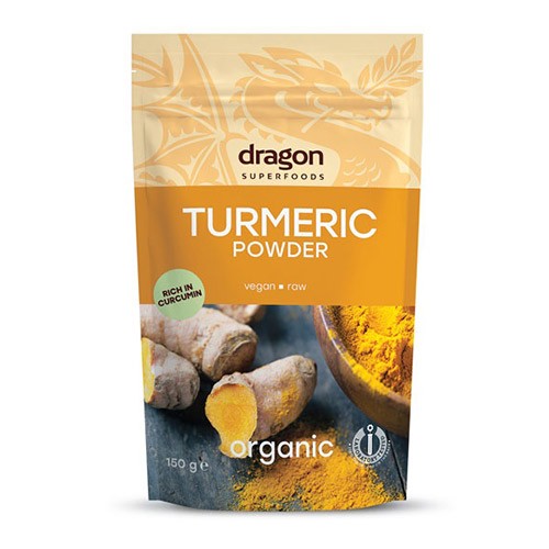 Gurkemeje Pulver økologisk   150 Gram   Dragon  Foods fra Dragon Superfoods