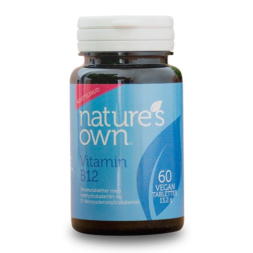 Vitamin B12 Vegan Smeltetablet   60 Tabletter     fra Natures Own