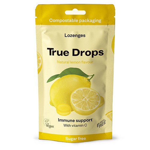 Halspastiller Citron True Drops   70 Gram     fra True Mints