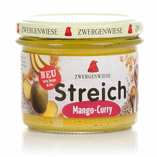 Smørepålæg Mango Karry økologisk   180 Gram   Streich fra Zwergenwiese