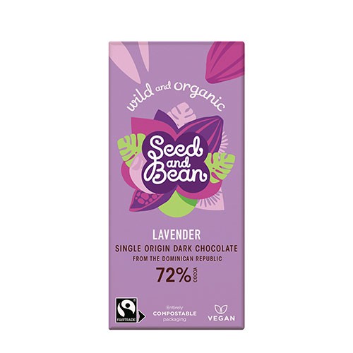 Mørk Chokolade økologisk 72% M.   85 Gram fra Seed & Bean