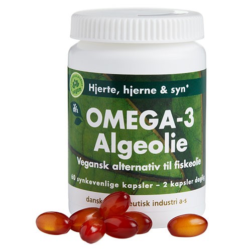 Omega 3 Algeolie   60 Kapsler fra Grønne Dfi Vitaminer