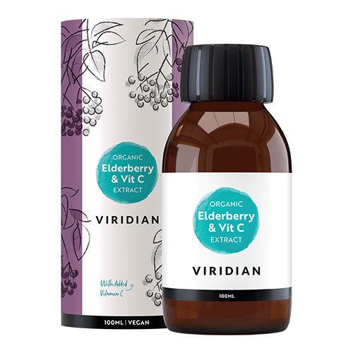 Elderberry Extract   økologisk    100 Ml fra Viridian Nutrition