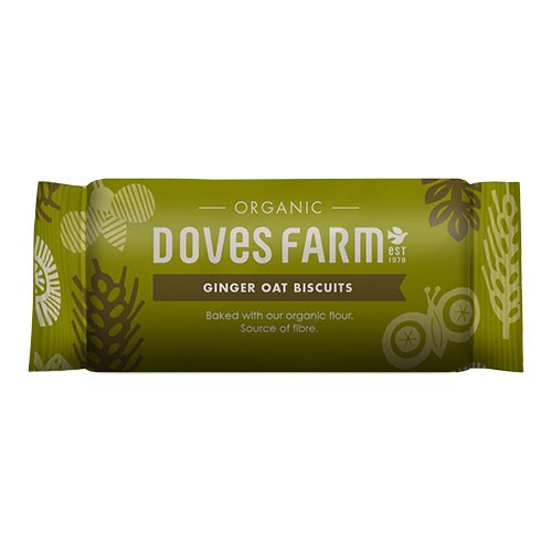 Ginger Oat Biscuits   økologisk    200 Gram     fra Doves Farm