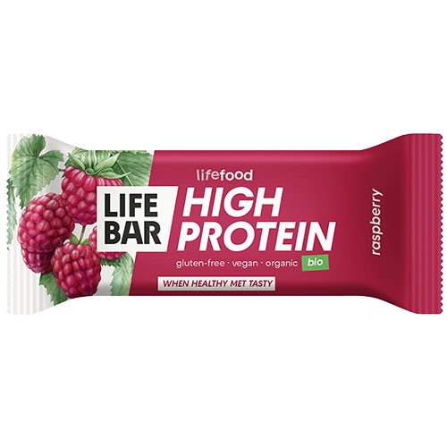 Proteinbar Hindbær økologisk    40 Gram     fra Lifefood
