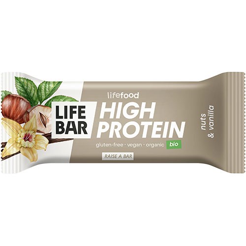 Proteinbar M. Nødder Og Vanilje   økologisk    40 Gram fra Lifefood