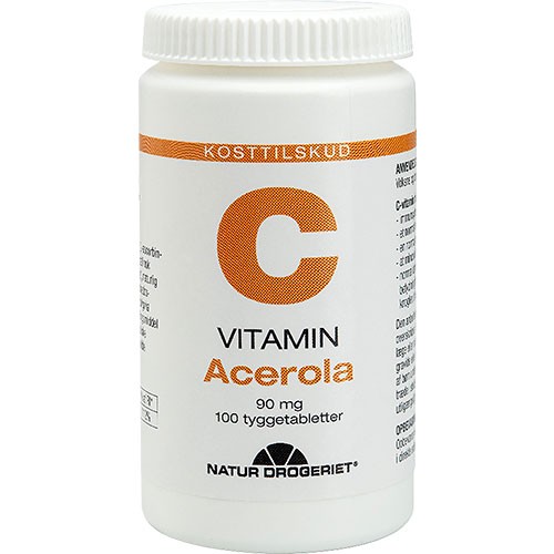 Acerola Med C Vitamin   100 Tabletter fra Natur-drogeriet