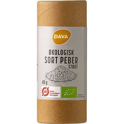 øko Sort Peber, Stødt   økologisk    45 Gram fra Dava