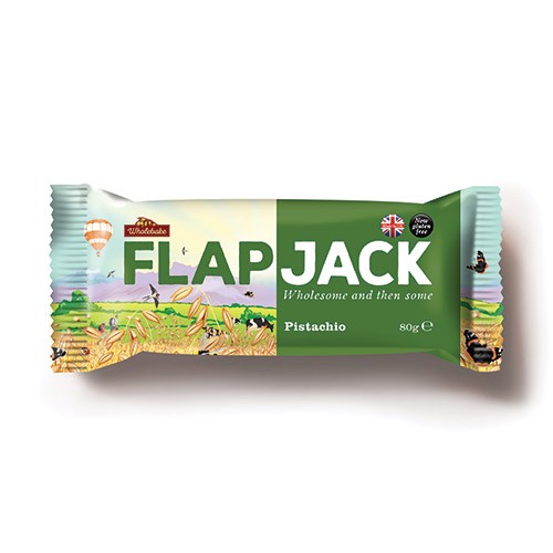 Flapjack Pistacie   80 Gram   Wholebake fra Brynmor