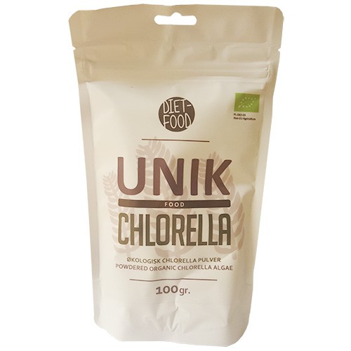 Chlorella Pulver   100 Gram   Unikfood fra Diet-food