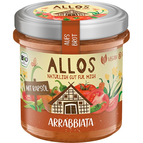 Smørepålæg Aufs Brot Arrabbita økologisk   140 Gram     fra Allos