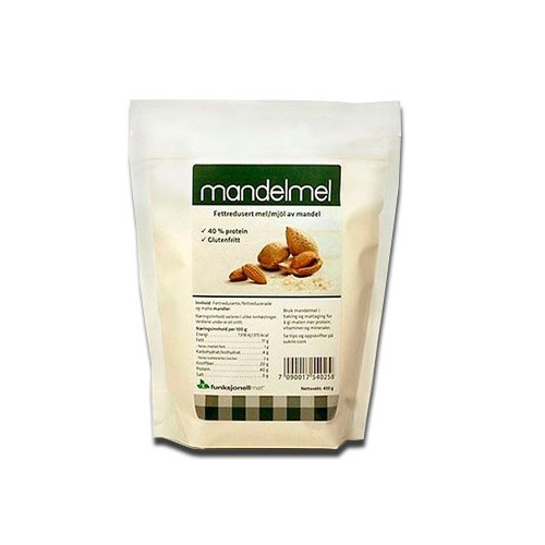 Mandelmel Fedtreduceret   400 Gram fra Funksjonellmat