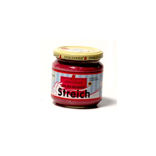 Veg. Smørepålæg Rødbede Peberrod økologisk   180 Gr   Biogan fra Zwergenwiese