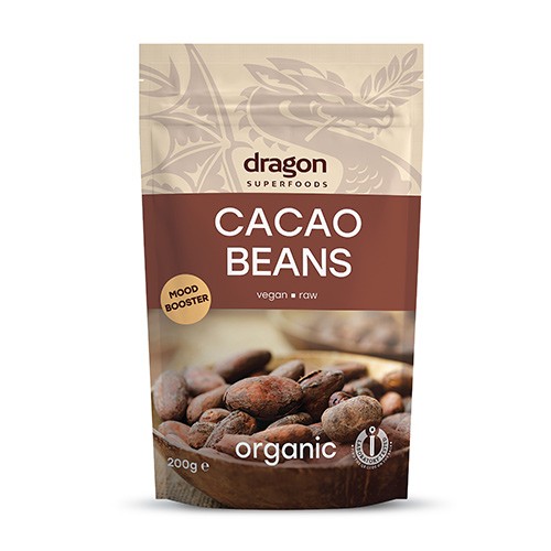 Kakao Bønner økologisk   200 Gram     fra Dragon Superfoods