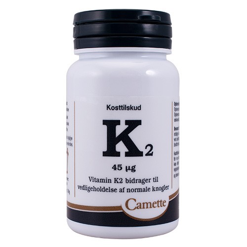 K2 Vitamin 45 Mcg.   180 Tabletter     fra Camette