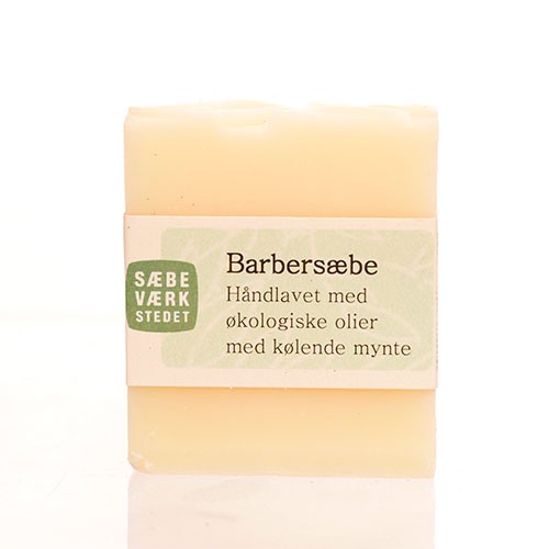Barbersæbe M. Mynte   100 Gram     fra Sæbeværkstedet