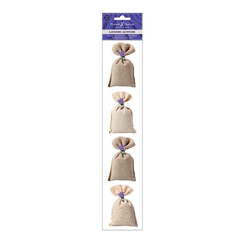 Lavendelposer I Lærred   4stk X 20g     fra Plantes & Parfums