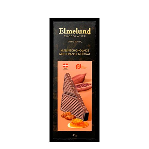 Mælkechokolade M.fransk Nougat økologisk   75 Gram fra økoladen