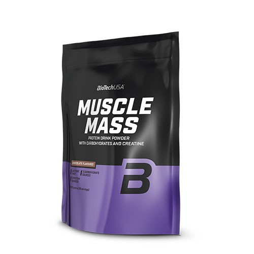 Muscle Mass Protein Pulver Chocolate Flavour   1.000 Gram fra Biotechusa