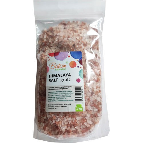 Himalayasalt Groft Granulat Pink   1 Kg fra Batom
