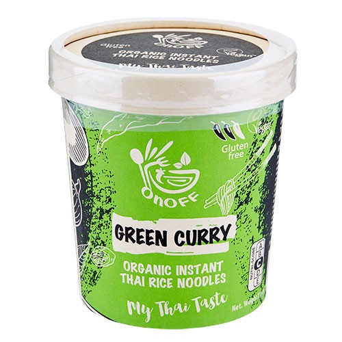 Instant Nudelsuppe Grøn Karry   økologisk    75 Gram fra Onoff Spices