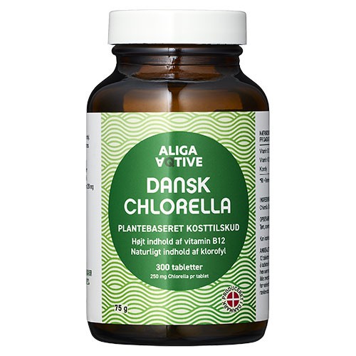 Dansk Chlorella   300 Tabletter      fra Aliga Aqtive