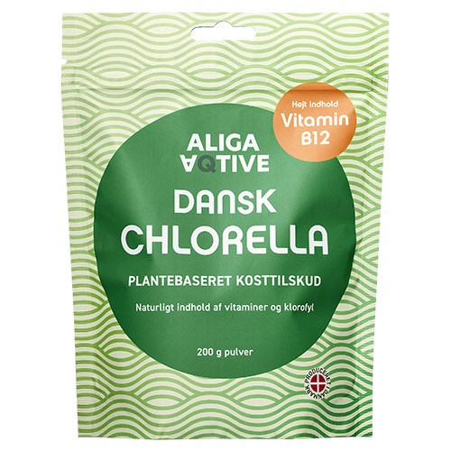 Dansk Chlorella Pulver   200 Gram fra Aliga Aqtive