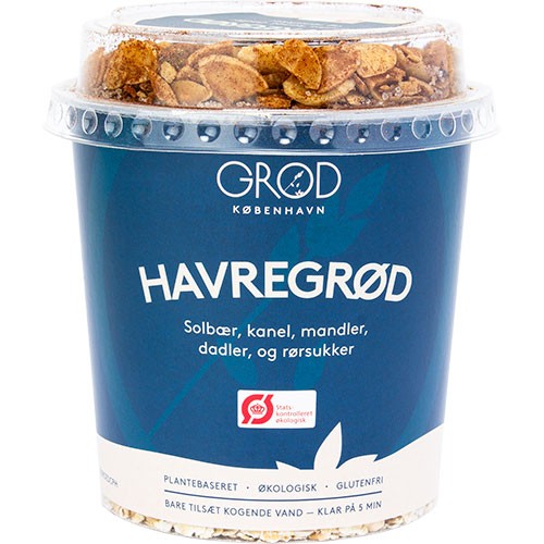 Havre  M. Solbær, Kanel, Mandler, Dadler økologisk & Rørsukk   70 Gram fra Grød