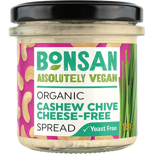 Smørepålæg Cashew Chive Cheese Free   økologisk    135 Gram fra Bonsan