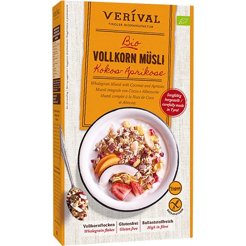 Müsli Kokos Aprikos   økologisk    325 Gram fra Verival